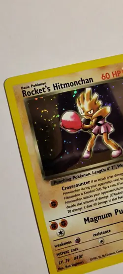 Pokemon TCG: Gym Heroes Unlimited Rocket's Hitmonchan 11/132 Holo Rare - Swirl - Image 2