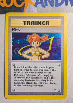 Misty Gym Heroes Unlimited Pokemon Trainer Holo Rare W/Swirl 18/132 LP - Image 3