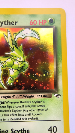Pokemon TCG Rocket’s Scyther Holo Gym Heroes 13/132 Unlimited LP - SWIRL - Image 4