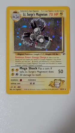 Pokemon TCG vintage Lt. Surge's Magneton Gym Heroes 8/132 Holo Unlimited Rare - Image 1