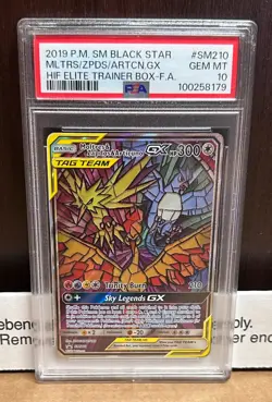2019 Pokemon SM Black Star MLTRS/ZPDS/ARTCN.GX HIF ELITE TRAINERBOX PSA 10 SM210 - Image 1