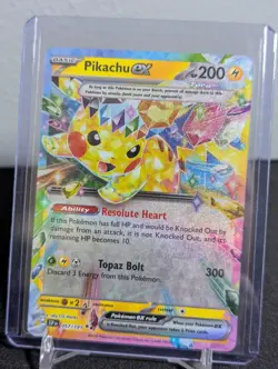 PIKACHU EX 2024 POKEMON S&V SURGING SPARKS DOUBLE RARE 057/191 Q3205 - Image 1