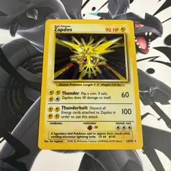 1999 Zapdos Pokemon TCG Base Set Holo 16/102 MP - Image 1