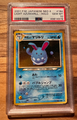 2001 Pokemon Japanese Neo4 LIGHT AZUMARILL PSA10 MINT # 49814978 - Image 1