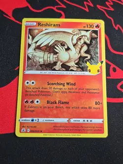 2021 Near Mint NM Pokemon # 002/025 Reshiram Holo Celebrations 25th - Image 1
