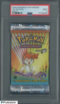2000 Pokemon Gym Heroes 1st Edition Misty Art PSA 9 MINT - Image 1
