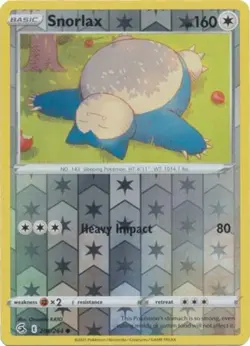 LP Pokemon Snorlax - 206/264 - Common - Reverse Holo Lightly Played Fusion Strik - Image 1