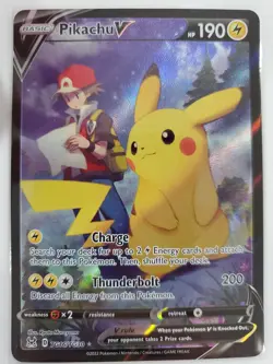 Pikachu V TG16/TG30 Swsh11: Lost Origin Trainer Gallery Holo NM Pokemon TCG - Image 1
