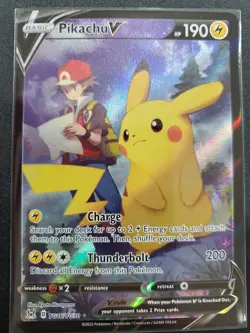 Pikachu V TG16/TG30 Swsh11: Lost Origin Trainer Gallery Holo NM Pokemon TCG - Image 4