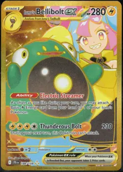 Pokemon Iono's Bellibolt ex 188/159 Sv09: Journey Together Holo Hyper Rare - Image 1