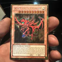 Slifer the Sky Dragon PGLD-EN032 Premium Gold 1st Edition - Image 1