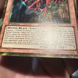 Slifer the Sky Dragon PGLD-EN032 Premium Gold 1st Edition - Image 4