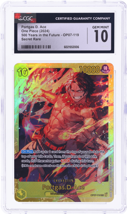 2024 One Piece 500 Years In the Future Portgas D. Ace #OP07119 CGC 10 - Image 1