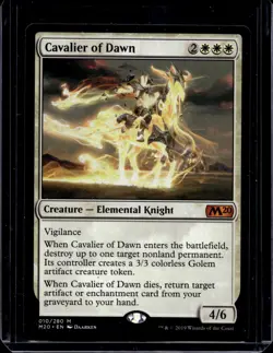 MTG Cavalier of Dawn Core Set 2020 M20 LP - Image 1