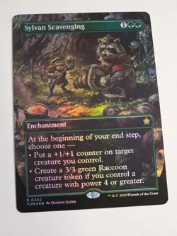 Sylvan Scavenging FOIL Borderless - Foundations MTG - Image 1