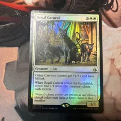 (Pre-release Foil) [LP] MTG English, Amonkhet, 1 x Regal Caracal - Image 2