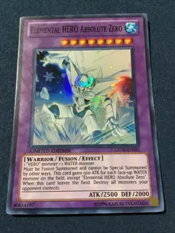 Yu-Gi-Oh! Elemental HERO Absolute Zero GENF-ENSE1 Super Rare NM - Image 1