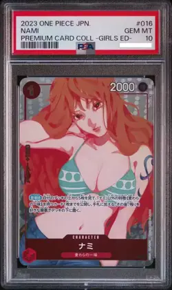 Nami One Piece 2023 Foil Premium Card Collection Girls ED Japanese #016 PSA 10 - Image 1