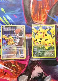 Pikachu Full Art 241/236 + Pikachu RC24 Full Art 2 Card Lot Pokemon Cards - Image 1