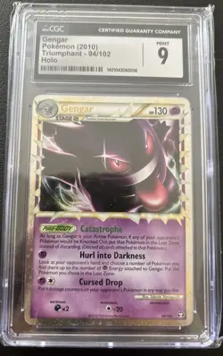 Triumphant Gengar Prime 2010 Holo Pokemon Card CGC 9 Mint - Image 1
