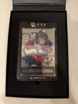 Silver Zenless Zone Zero Nekomiya Mana Metal Art Card ZZZ Anime Impulse Series 1 - Image 1