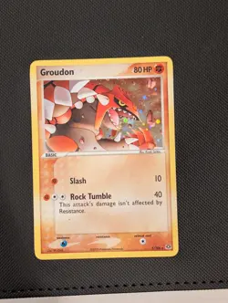 2005 Groudon 5/106 Emerald Holo Rare Pokemon Card NM / Ships Fast - Image 1