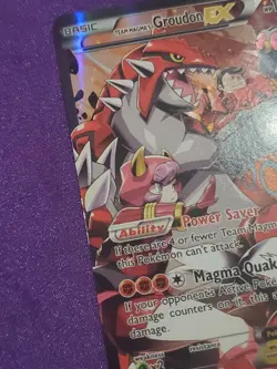 Team Magmas Groudon EX 15/34 Double Crisis Full Art Ultra Rare Pokemon Card - Image 3