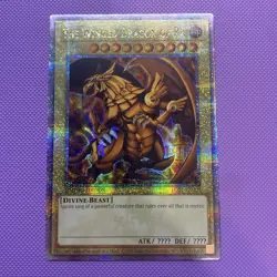 The Winged Dragon of Ra Quarter Century Secret Rare Card LC01-EN003 Yu Gi Oh NM - Image 1