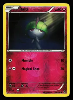 Ralts 100/162 Reverse Holo BREAKthrough Pokemon Card - Image 1
