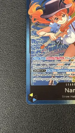 Nami OP11-041 ONE PIECE Tcg Card Game NM BLUE/YELLOW Leader - Image 2