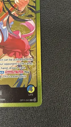 Nami OP11-041 ONE PIECE Tcg Card Game NM BLUE/YELLOW Leader - Image 3