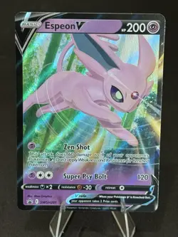 Espeon V - SWSH201 - Pokemon Sword & Shield Promo Ultra Rare Holo Card NM - Image 1