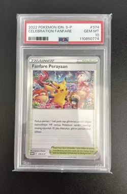 Pokemon 2022 Celebration Fanfare Perayaan Promo Card 374/S-p IDN Festival Psa 10 - Image 1