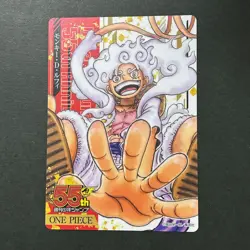 G137 Luffy Gear 5 One Piece Weekly Shonen Jump 55th Aniversary Jumbo Card 7" - Image 1