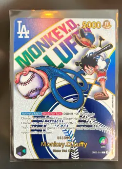 Monkey.D.Luffy (010) (Dodgers x ONE PIECE) EB02-010 One Piece Promotion Cards - Image 1