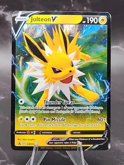 Jolteon V - SWSH151 - Pokemon Sword & Shield Promo Ultra Rare Holo Card - Image 2