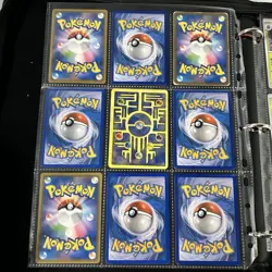 Pokemon Vintage Cards (METAL CUSTOM MEW) Binder Pages Lot - Image 2
