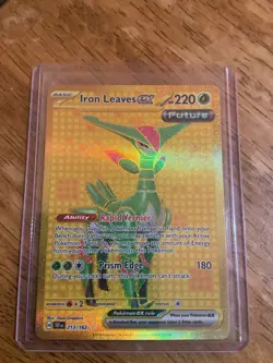 Pokemon Iron Leaves EX Gold Secret Rare Card 213/162 Temporal Forces NM - Image 1