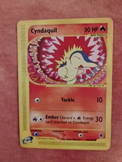 Pokemon Cyndaquil 105/165 Expedition Base Set Regular Common 50 HP English Card - Image 1