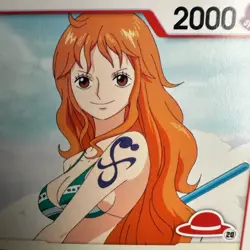 One Piece card, Nami OP01-016 R, (manga) red straw hat logo 20, Eiichiro Oda - Image 5