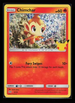 Chimchar 12/25 Promo McDonald's 25th Anniversary Promos HOLO Pokemon Card - Image 1