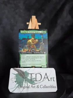 STRONG, THE BRUTISH THESPIAN ~ NM ~ MTG - 0403 PIP Fallout EXTENDED Art - Image 1