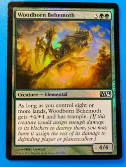 MTG 1x FOIL Woodborn Behemoth Core Set 2014 M14 Modern Magic the Gathering x1 NM - Image 1