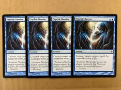 MTG 4x Psychic Barrier # 43 New Phyrexia Pauper Magic the Gathering x4 NM - Image 1