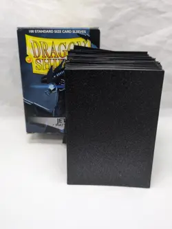 (80) CT Dragon Shield Jet Matte Standard Size Sleeves - Image 1