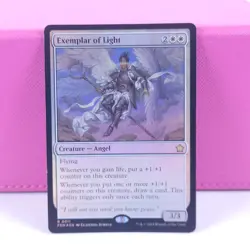 MTG TCG Exemplar of Light Foundations Foil Magic MP - Image 1