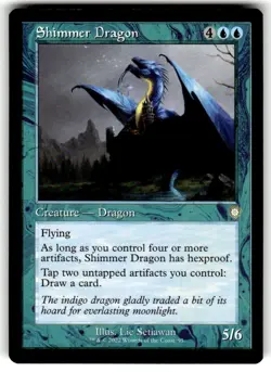 Shimmer Dragon (Retro Frame) Commander: the Brothers' War Regular MTG - Image 1