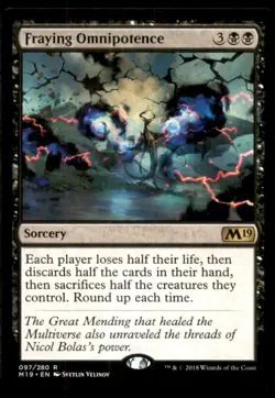 Fraying Omnipotence LP Light Play Core Set 2019 MTG [11520] - Image 1