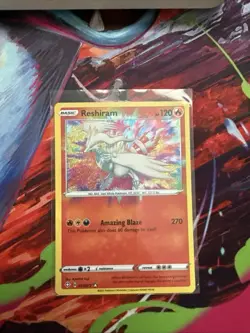 Pokemon TCG Reshiram 017/072 Shining Fates Amazing Rare Holofoil Near Mint - Image 1