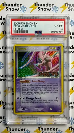 ⚡❄ 2005 Pokemon EX Deoxys #17 Deoxys Reverse Foil Stamp PSA 4 - Image 1